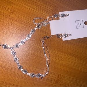 earrings and necklace